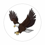 Eagle  Round Dot Stickers Set
